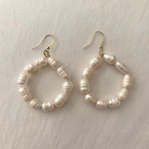 Freshwater Pearl Hoop Earrings